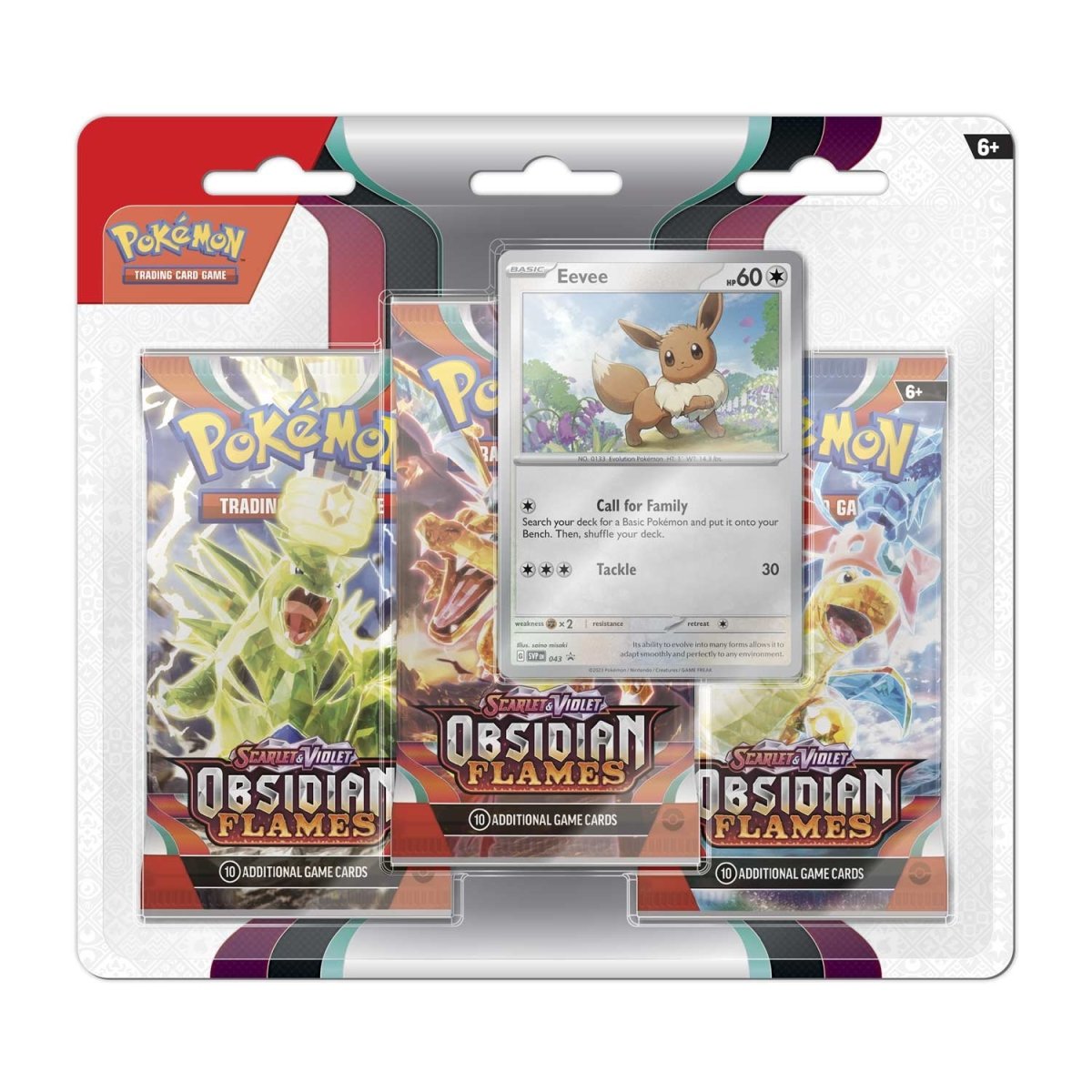 Pokémon Scarlet & Violet Obsidian Flames 3 Pack Blister - Eevee