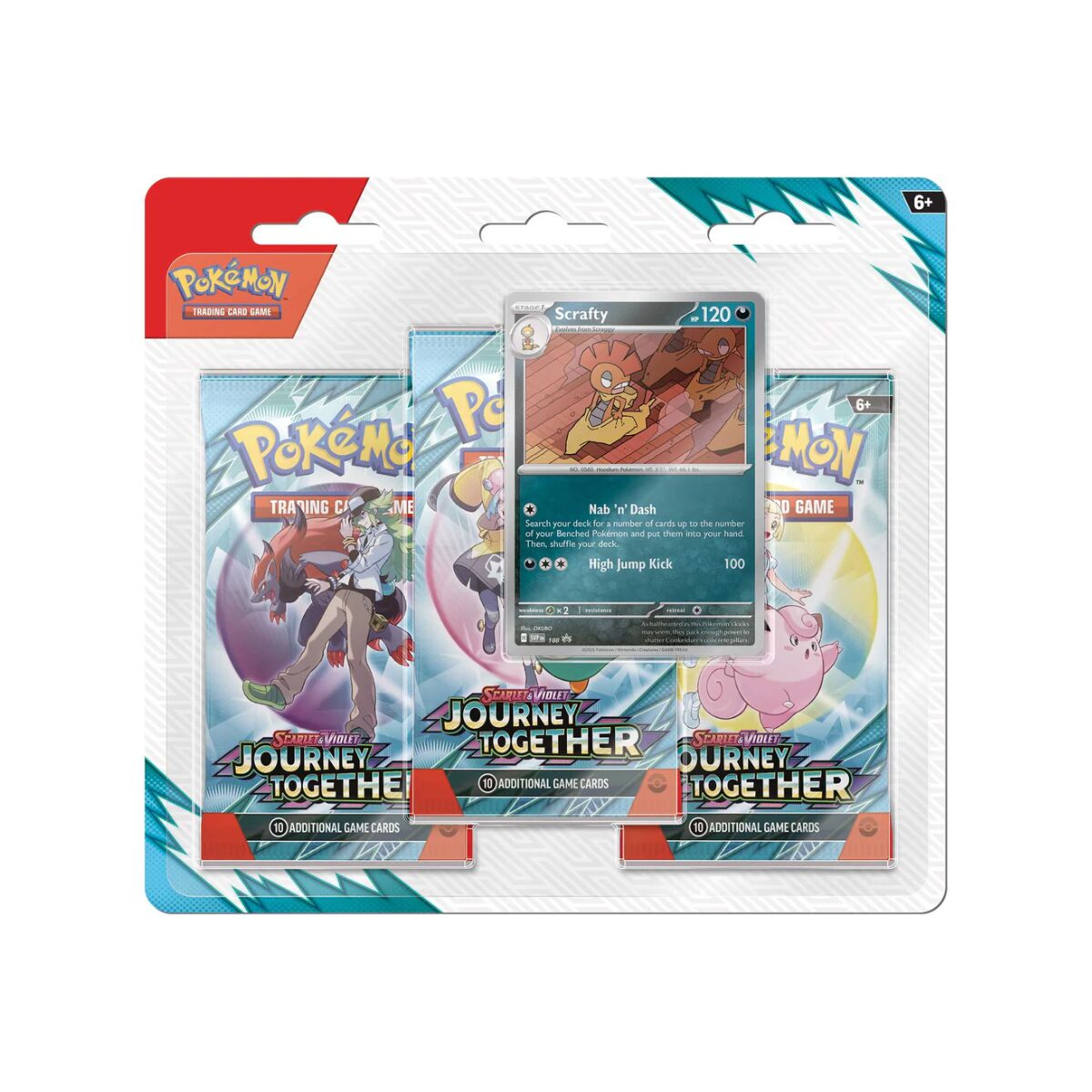 Pokémon Scarlet & Violet Journey Together 3 Pack Blister - Scrafty