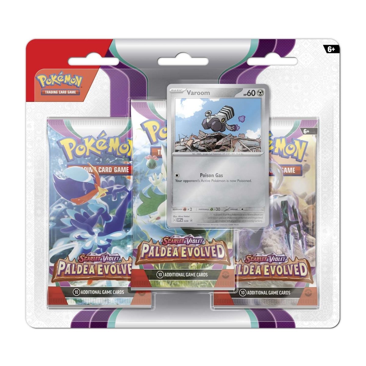 Pokémon Scarlet & Violet Paldea Evolved 3 Pack Blister - Varoom