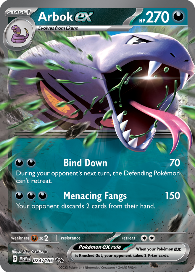 Scarlet & Violet 151 #024/165 Arbok ex (Double Rare)