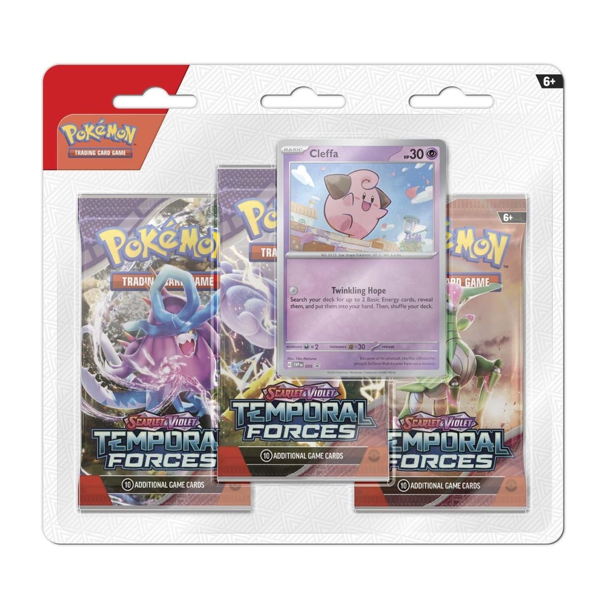 Pokémon Scarlet & Violet Temporal Forces 3 Pack Blister - Cleffa