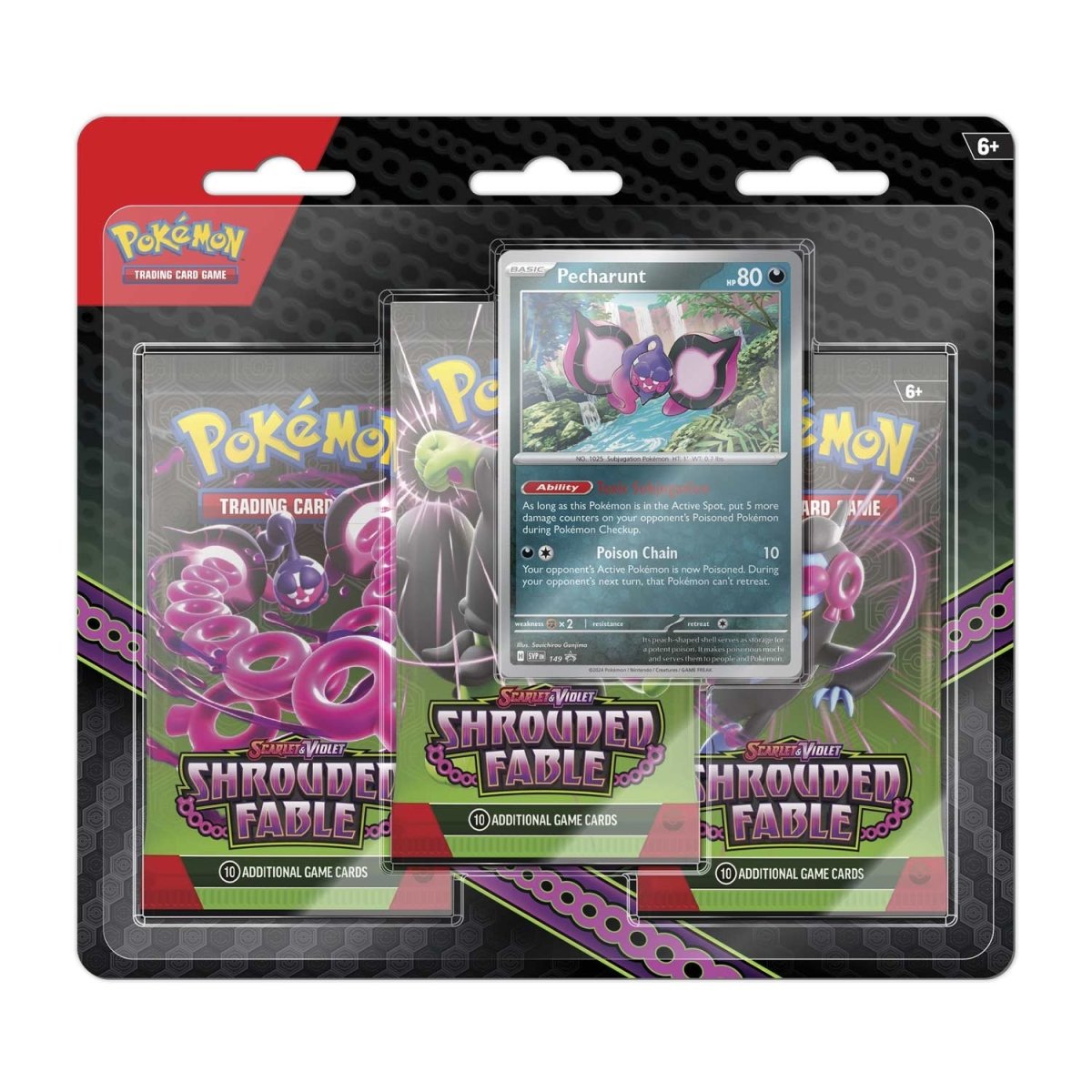 Pokémon Scarlet & Violet Shrouded Fable 3 Pack Blister - Pecharunt