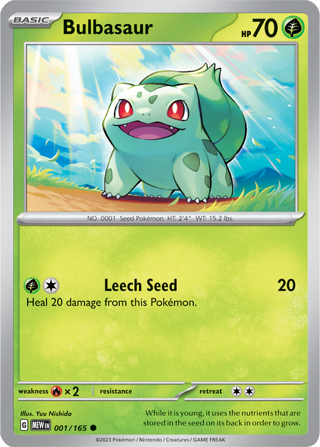 Scarlet & Violet 151 #001/165 Bulbasaur (Standard)
