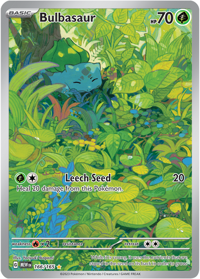 Scarlet & Violet 151 #166/165 Bulbasaur (Illustration Rare)