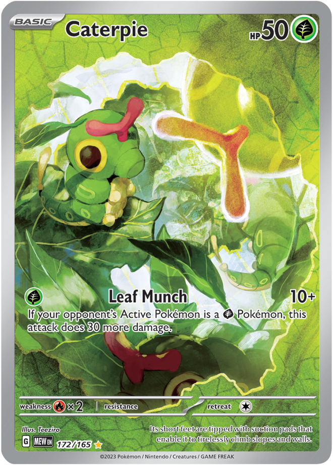 Scarlet & Violet 151 #172/165 Caterpie (Illustration Rare)
