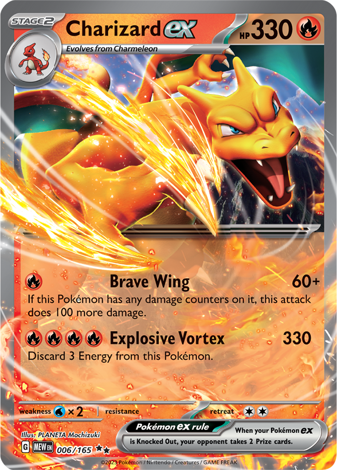 Scarlet & Violet 151 #006/165 Charizard ex (Double Rare)