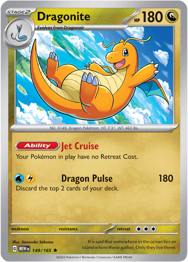 Scarlet & Violet 151 #149/165 Dragonite (Holo)