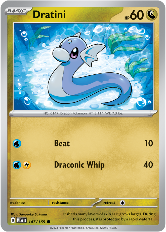 Scarlet & Violet 151 #147/165 Dratini (Standard)