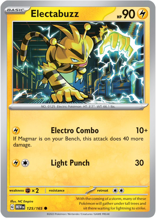 Scarlet & Violet 151 #125/165 Electabuzz (Standard)