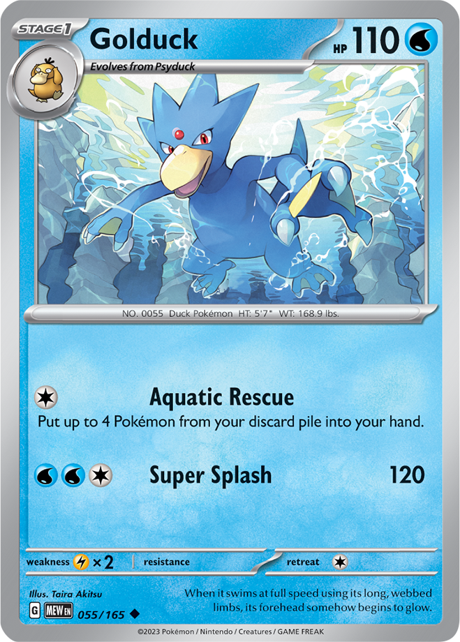 Scarlet & Violet 151 #055/165 Golduck (Standard)