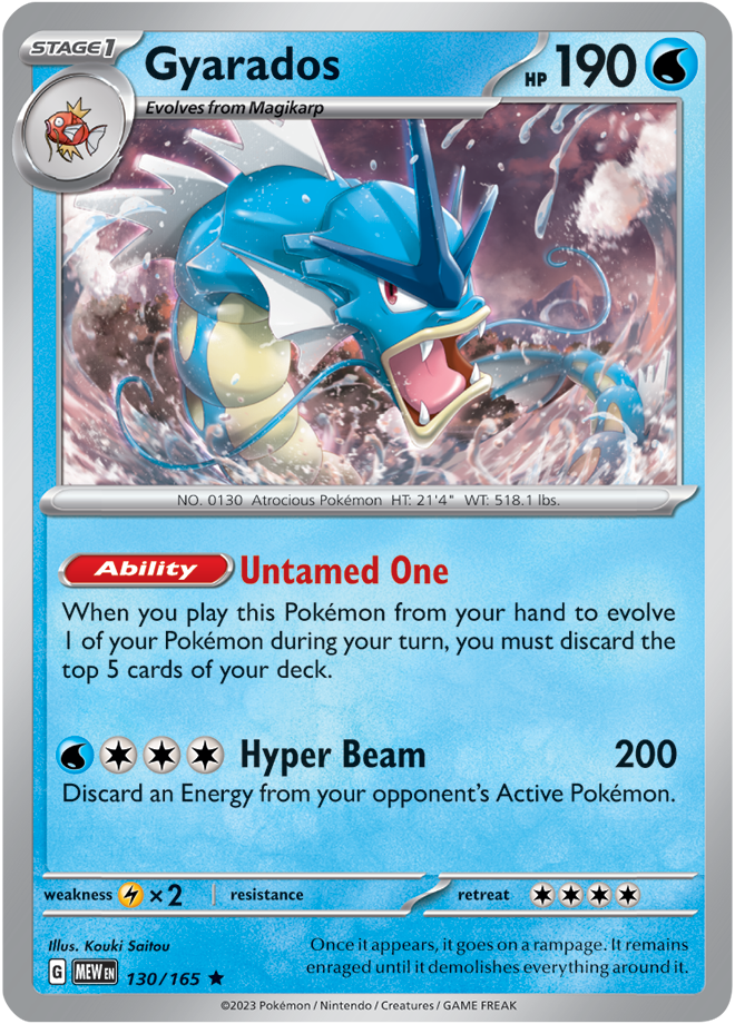 Scarlet & Violet 151 #130/165 Gyarados (Holo)