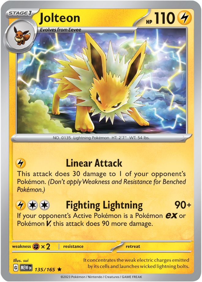 Scarlet & Violet 151 #135/165 Jolteon (Holo)