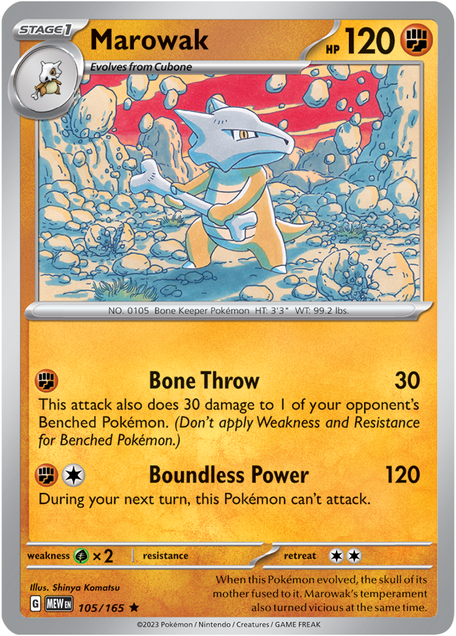 Scarlet & Violet 151 #105/165 Marowak (Holo)