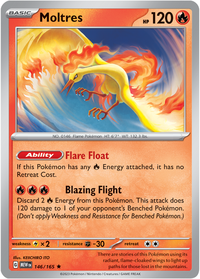 Scarlet & Violet 151 #146/165 Moltres (Holo)