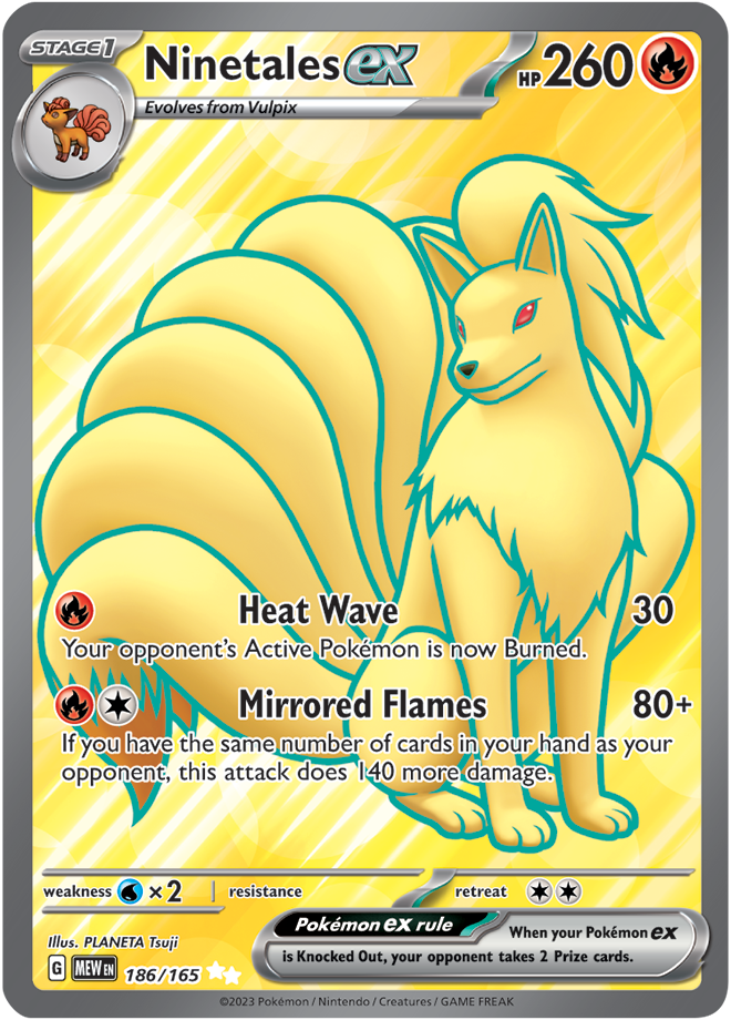 Scarlet & Violet 151 #186/165 Ninetales ex (Full Art)