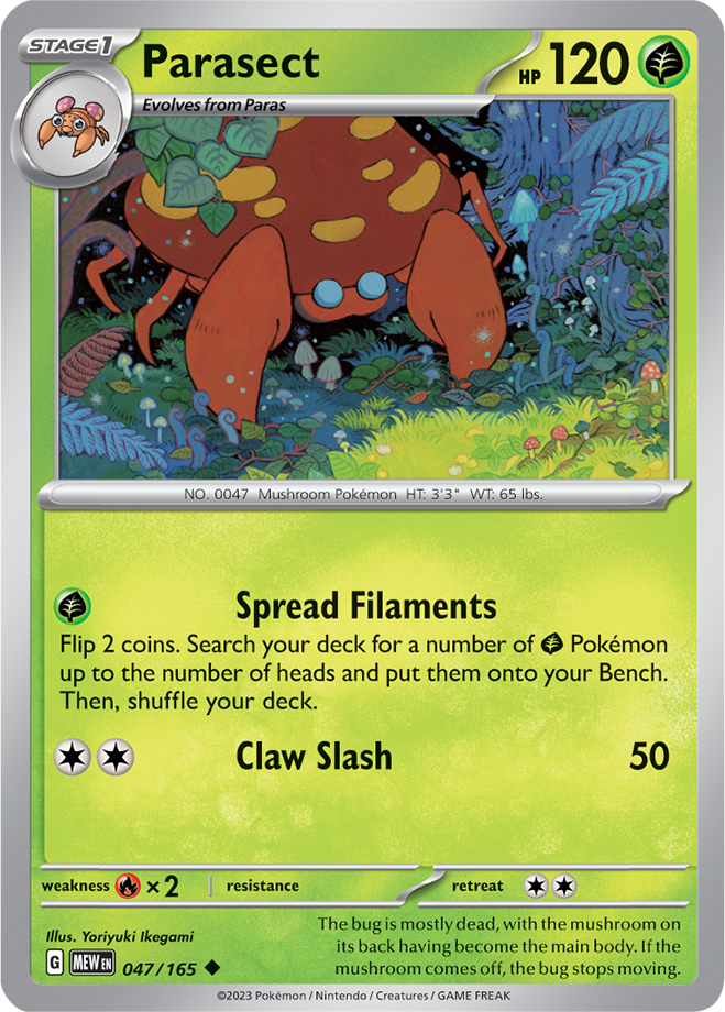 Scarlet & Violet 151 #047/165 Parasect (Standard)