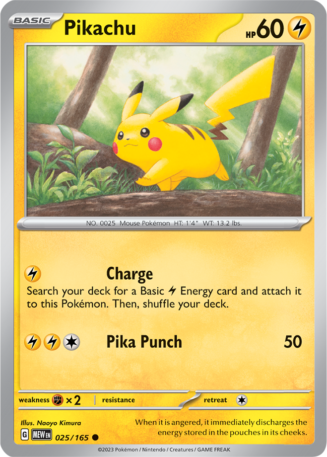 Scarlet & Violet 151 #025/165 Pikachu (Standard)