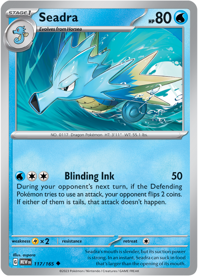 Scarlet & Violet 151 #117/165 Seadra (Standard)