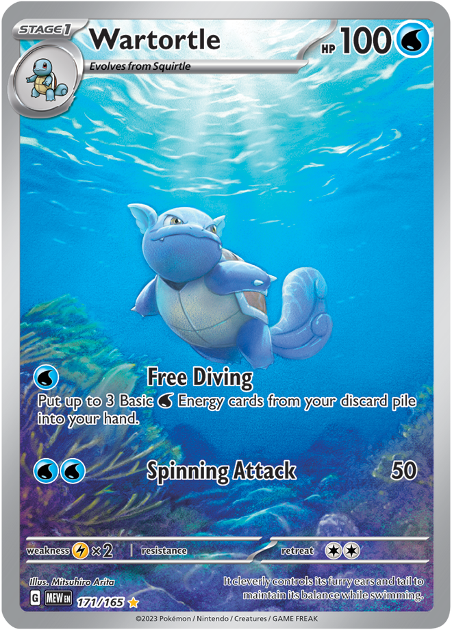 Scarlet & Violet 151 #171/165 Wartortle (Illustration Rare)