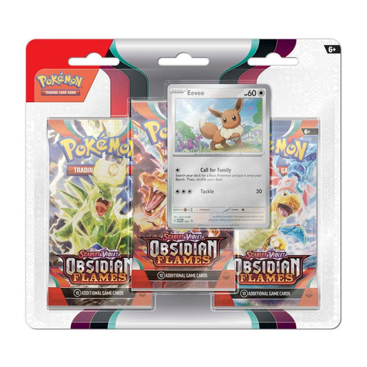 Pokémon Scarlet & Violet Obsidian Flames 3 Pack Blister - Eevee