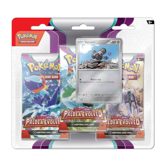 Pokémon Scarlet & Violet Paldea Evolved 3 Pack Blister - Varoom