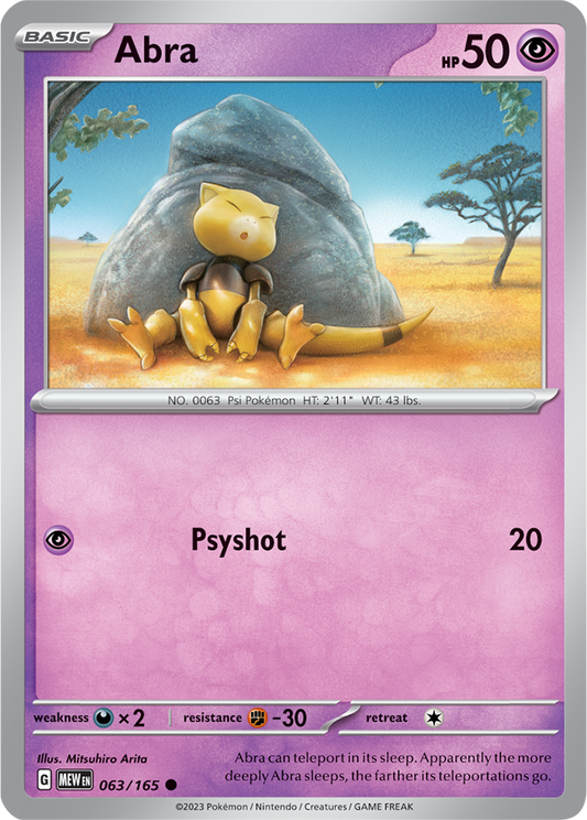 Scarlet & Violet 151 #063/165 Abra (Standard)