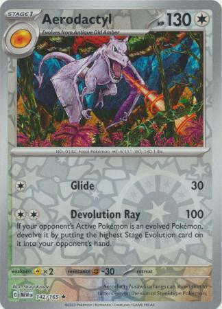 Scarlet & Violet 151 #142/165 Aerodactyl (Reverse Holo)