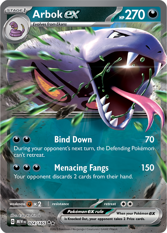 Scarlet & Violet 151 #024/165 Arbok ex (Double Rare)