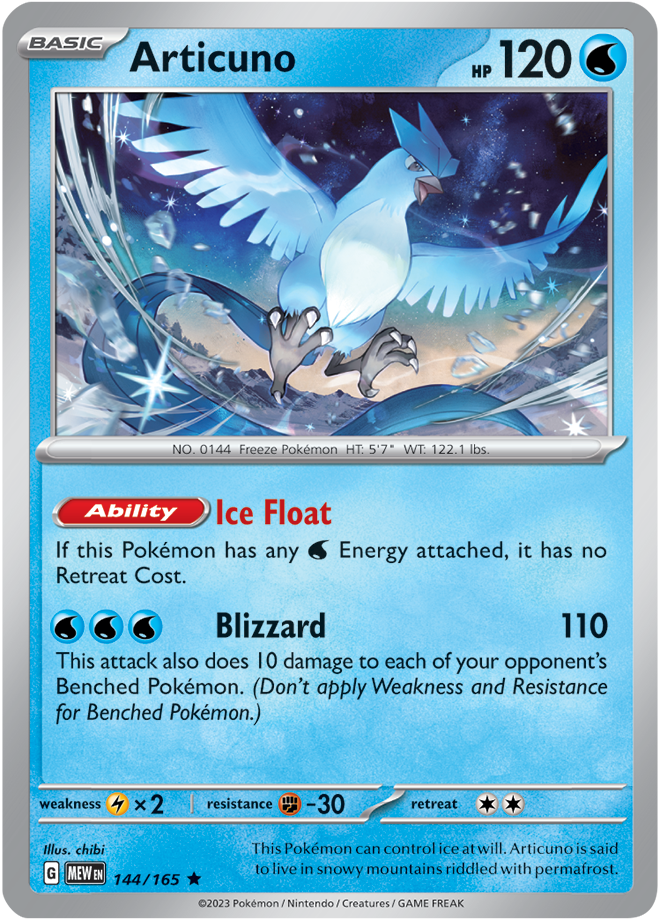 Scarlet & Violet 151 #144/165 Articuno (Holo)