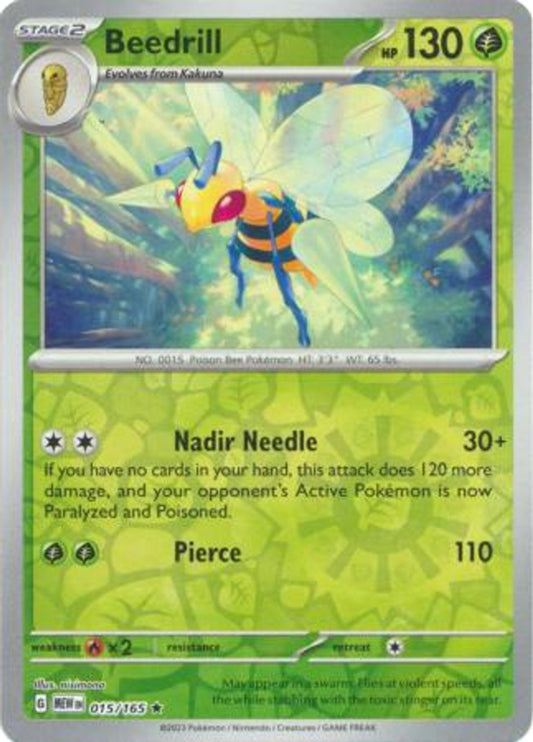 Scarlet & Violet 151 #015/165 Beedrill (Reverse Holo)
