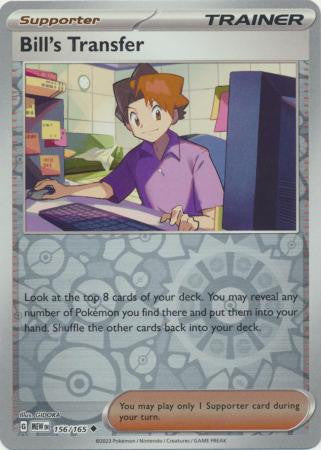 Scarlet & Violet 151 #156/165 Bill's Transfer (Reverse Holo)
