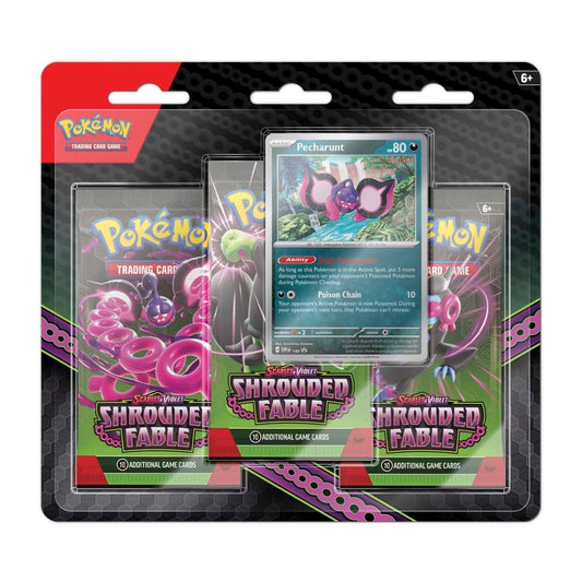 Pokémon Scarlet & Violet Shrouded Fable 3 Pack Blister - Pecharunt