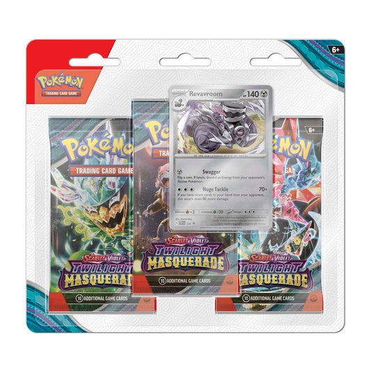 Pokémon Scarlet & Violet Twilight Masquerade 3 Pack Blister - Revavroom
