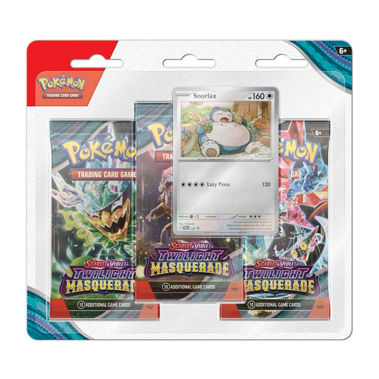 Pokémon Scarlet & Violet Twilight Masquerade 3 Pack Blister - Snorlax