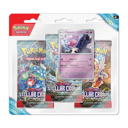 Pokémon Scarlet & Violet Stella Crown 3 Pack Blister - Tinkaton