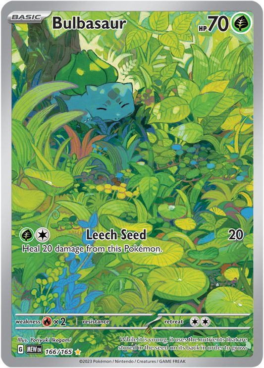 Scarlet & Violet 151 #166/165 Bulbasaur (Illustration Rare)