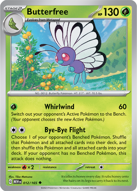 Scarlet & Violet 151 #012/165 Butterfree (Standard)