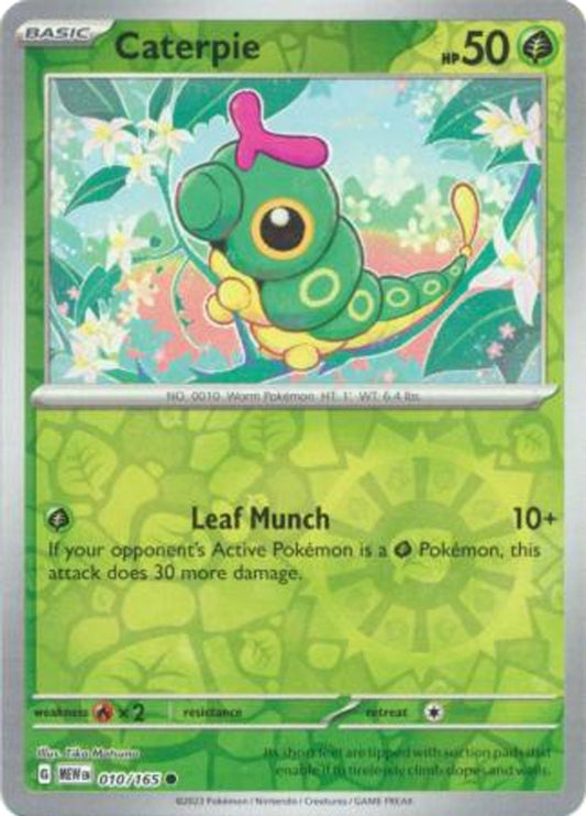 Scarlet & Violet 151 #010/165 Caterpie (Reverse Holo)