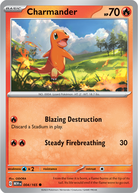 Scarlet & Violet 151 #004/165 Charmander (Standard)