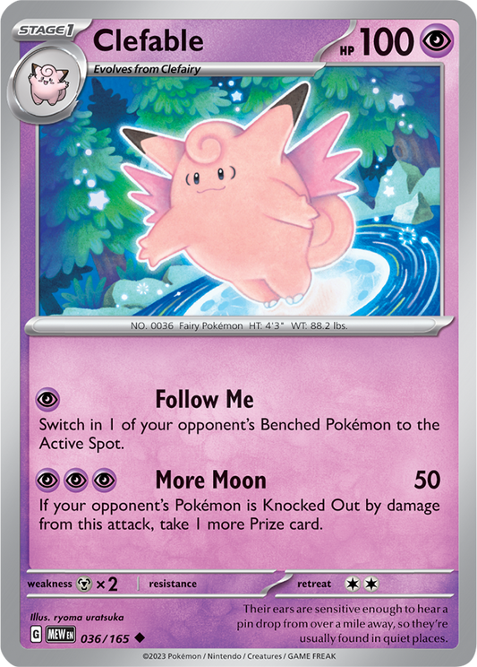 Scarlet & Violet 151 #036/165 Clefable (Standard)
