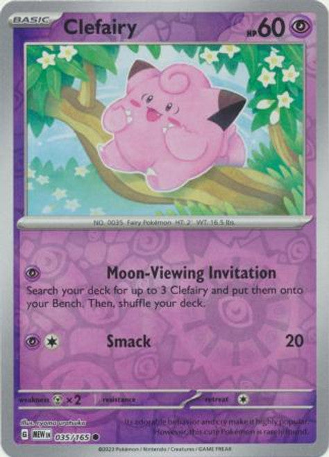 Scarlet & Violet 151 #035/165 Clefairy (Reverse Holo)