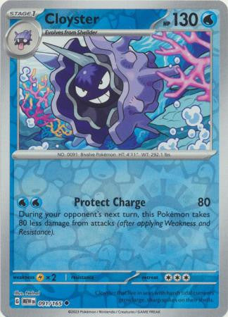 Scarlet & Violet 151 #091/165 Cloyster (Reverse Holo)