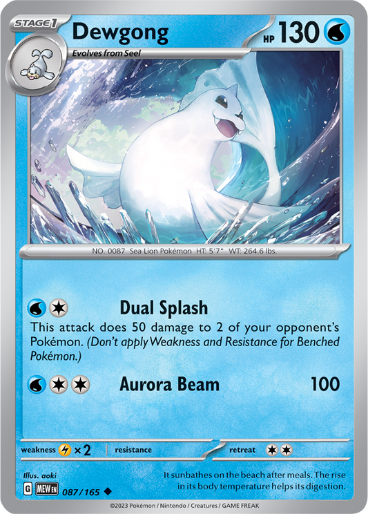 Scarlet & Violet 151 #087/165 Dewgong (Standard)