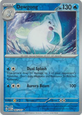 Scarlet & Violet 151 #087/165 Dewgong (Reverse Holo)