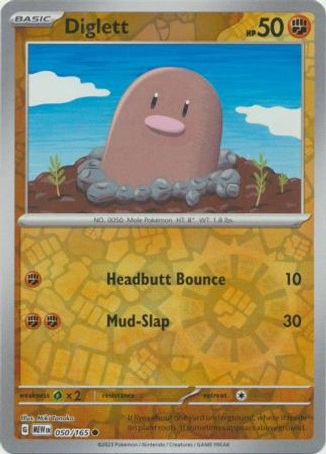Scarlet & Violet 151 #050/165 Diglett (Reverse Holo)