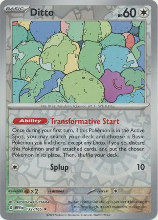 Scarlet & Violet 151 #132/165 Ditto (Reverse Holo)