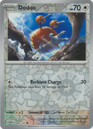 Scarlet & Violet 151 #084/165 Doduo (Reverse Holo)