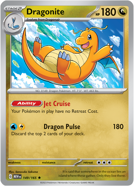 Scarlet & Violet 151 #149/165 Dragonite (Holo)