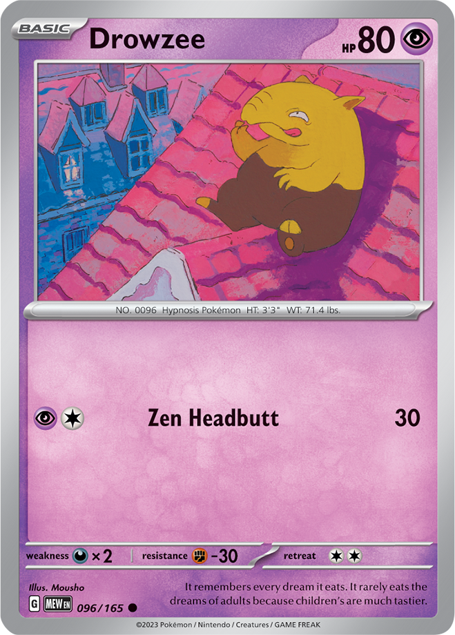 Scarlet & Violet 151 #096/165 Drowzee (Standard)