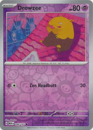 Scarlet & Violet 151 #096/165 Drowzee (Reverse Holo)